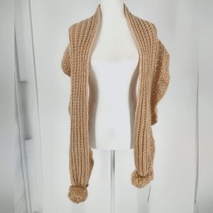 Charter Club Boa Knit Pom Scarf One Size
